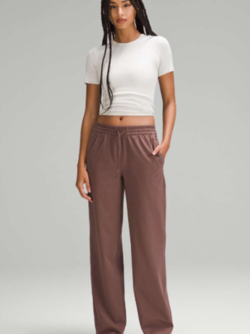 Lululemon Straight Leg Mid-Rise Pant (Luxtreme) - size XS - brown